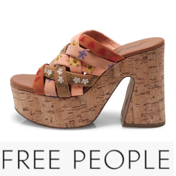 Free People Shoes - Flash Sale ReList Tom NWOB Free People Lisbon Platform Sandal Sandbar Multi 37.5
